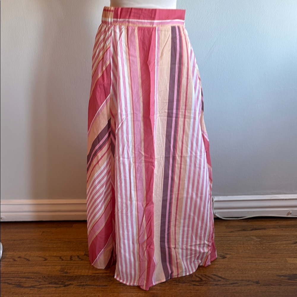 Striped Pink Maxi Skirt